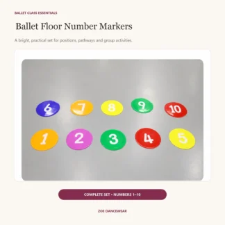 Ballet floor number markers 1 to 10, complete colour-coded set