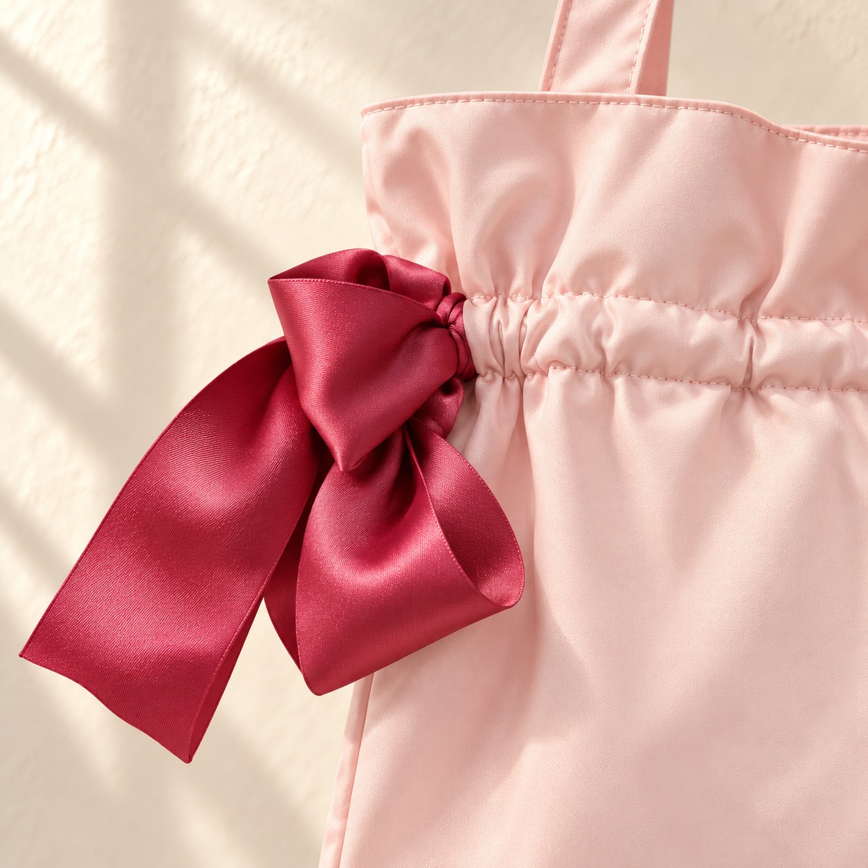 Blush Bow-Detail Ballet Tote Bag - Canvas Dance Class Bag for Girls - Image 4