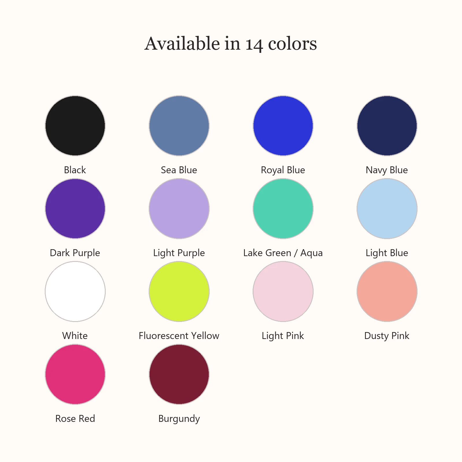 RAD examination ballet elastic belt color chart