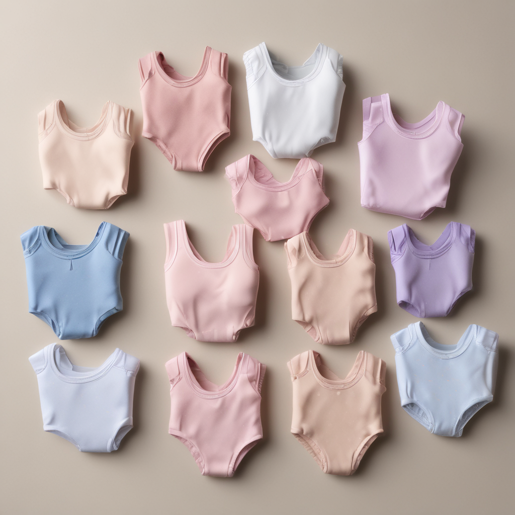 Ballet school uniform ordering guide – stacked ballet leotards in multiple grade colours