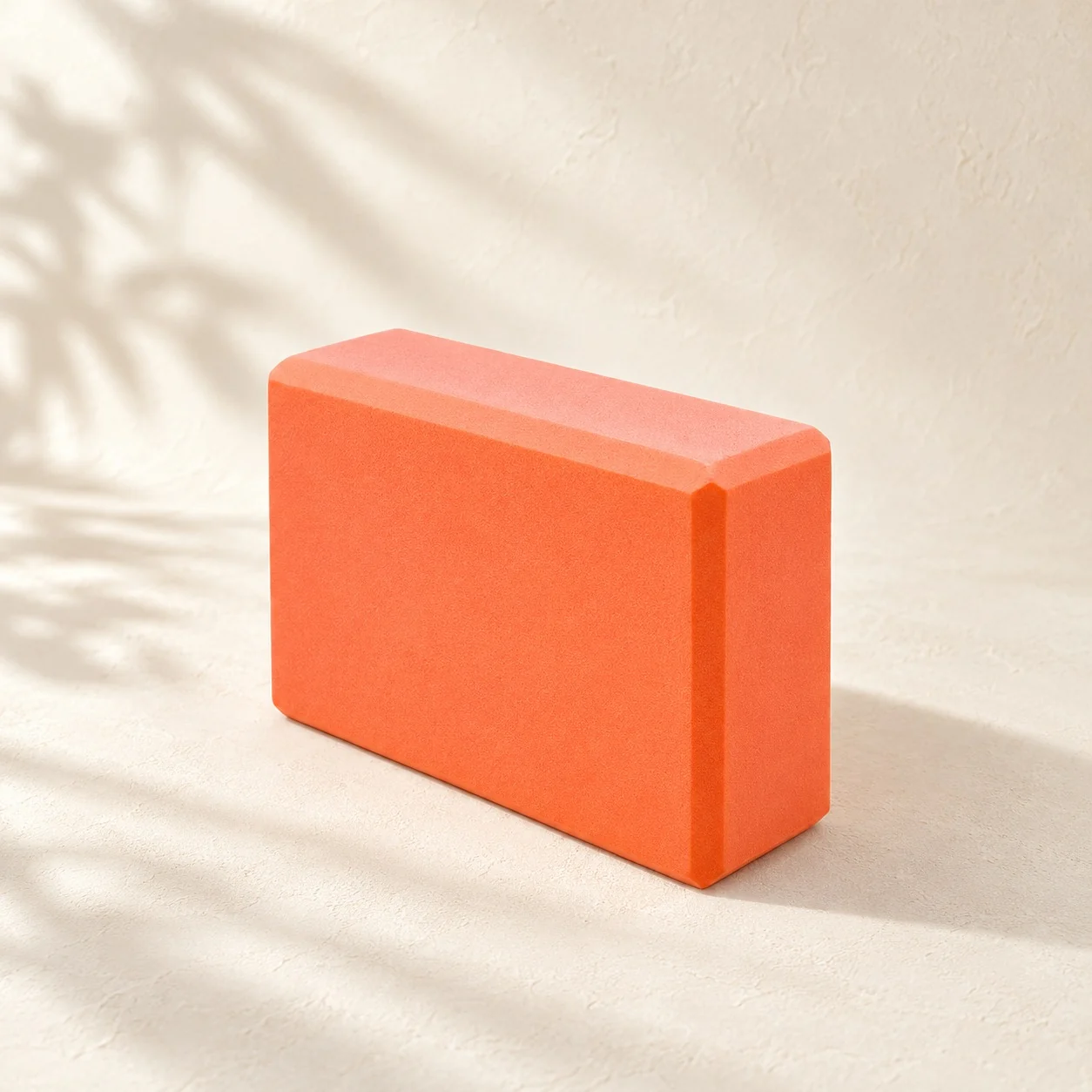 Orange ballet training block with softly beveled edges