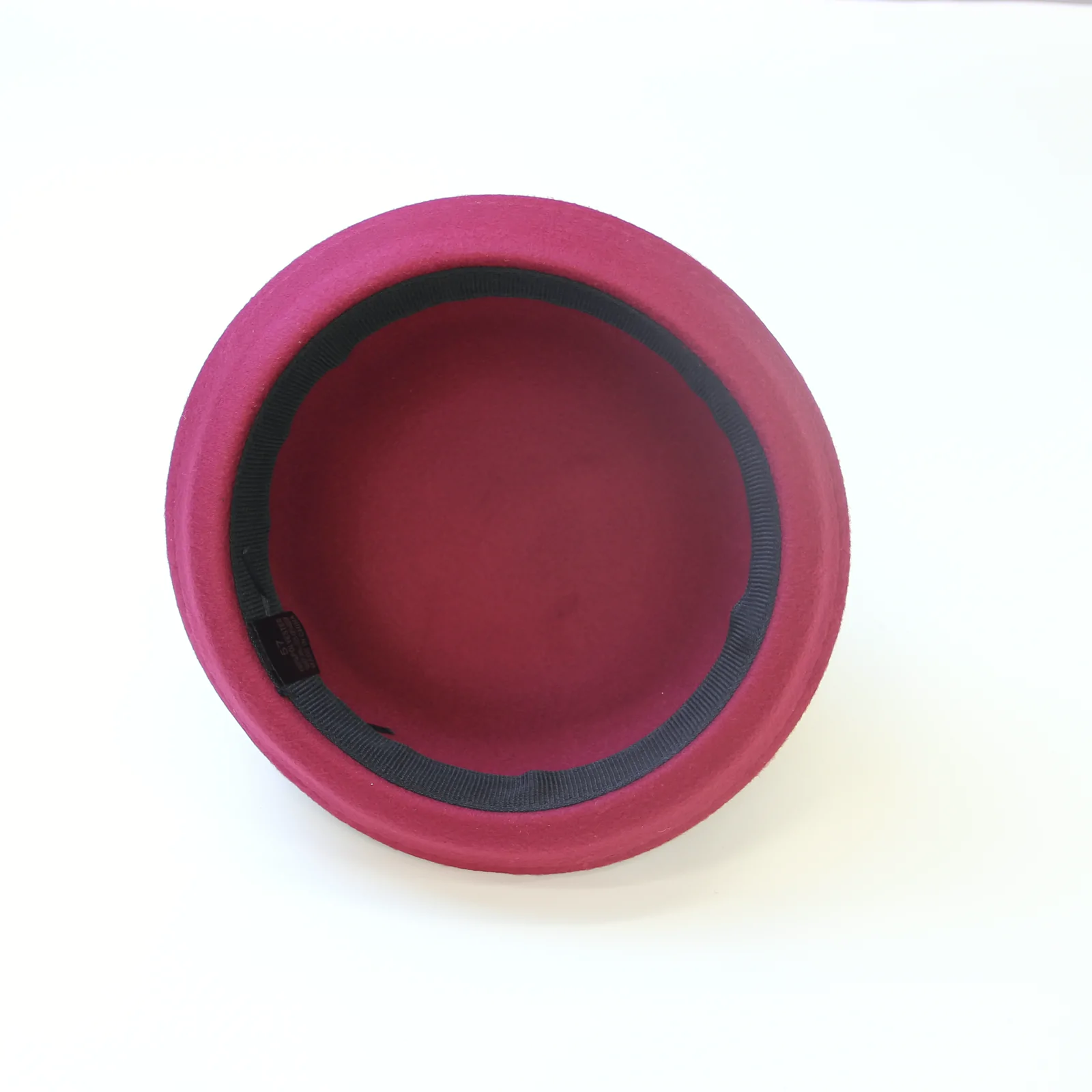 Inside of the bowler hat showing the inner band