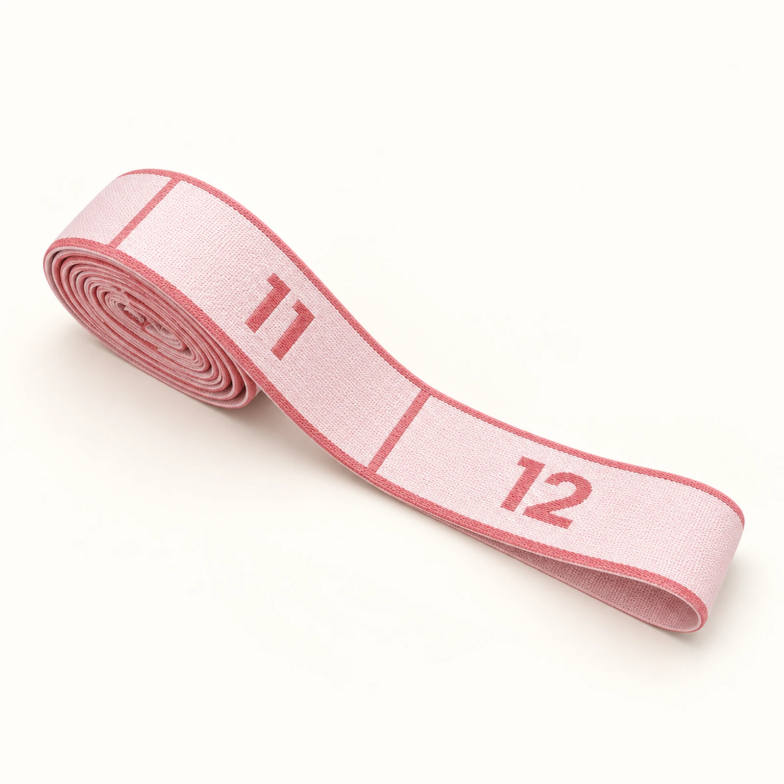 Blush pink stretch band with 12 numbered loops