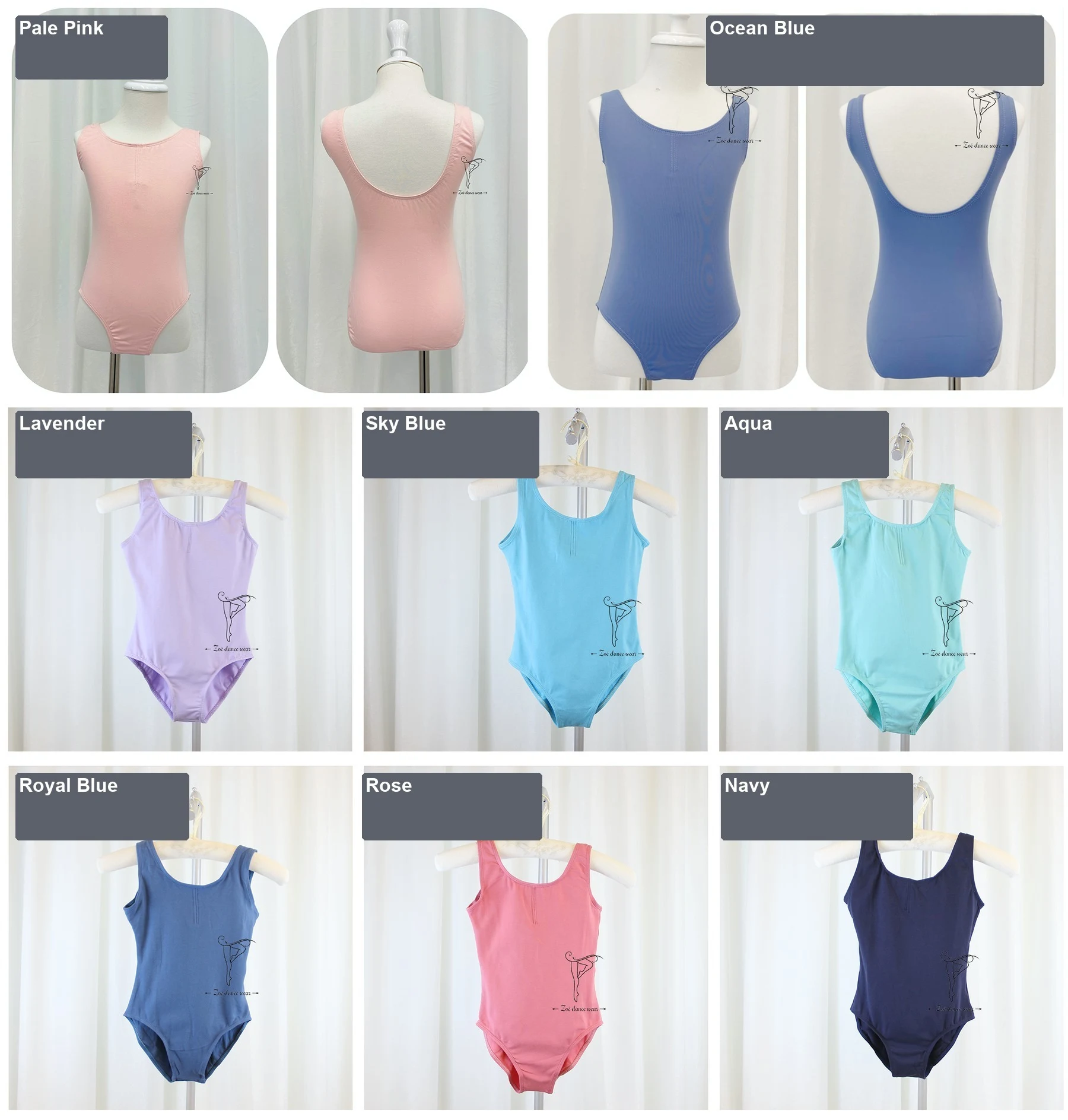 Graded Ballet Set (Grades 1-5) - Sleeveless Leotard, Belt and Bow