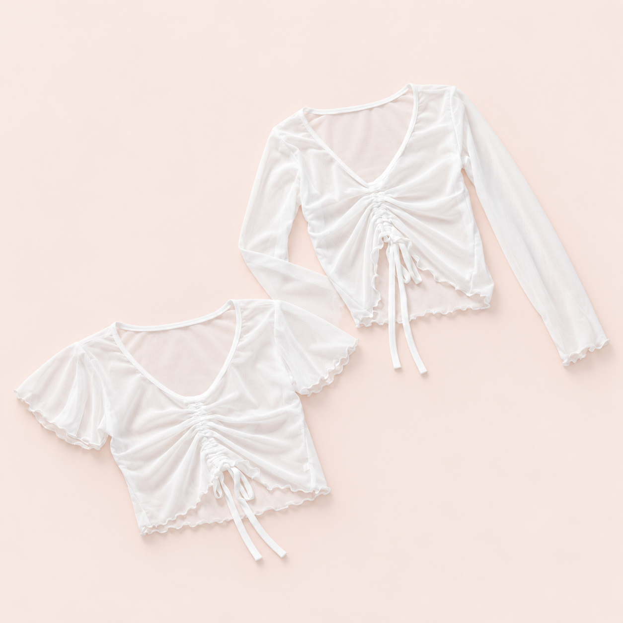 Ballet shrug – long sleeve and flutter sleeve comparison